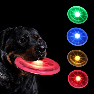 Frisbee Lumineux pour Chien – Jouet Extérieur Fun, Visible et Stimulant