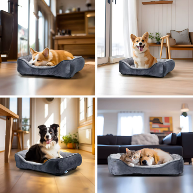 Canapé Lavable pour Chien – Couchage Moelleux, Hygiénique et Confortable